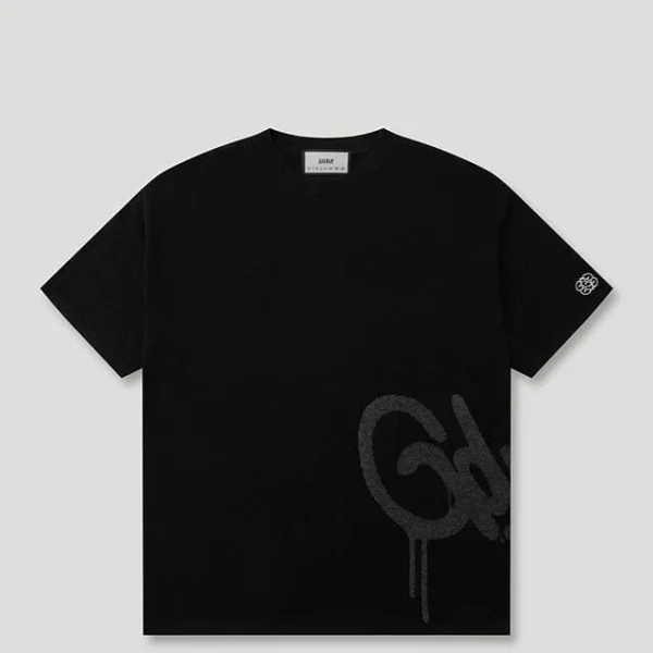 Geedup Handstyle Logo Knitted Tee Black/Grey