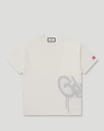 Geedup Handstyle Logo Knitted Tee Cream/Grey