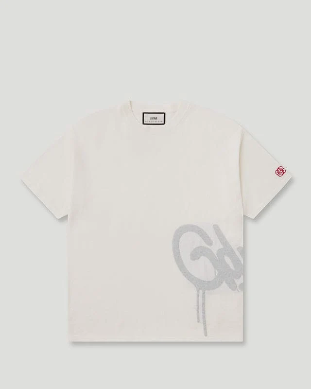 Geedup Handstyle Logo Knitted Tee Cream Geedup Handstyle Logo Knitted Tee Cream/Grey