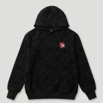 Geedup Mono Logo Jacquard Monogram Hoodie Black