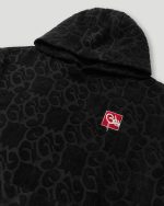 Geedup Mono Logo Jacquard Monogram Hoodie Black