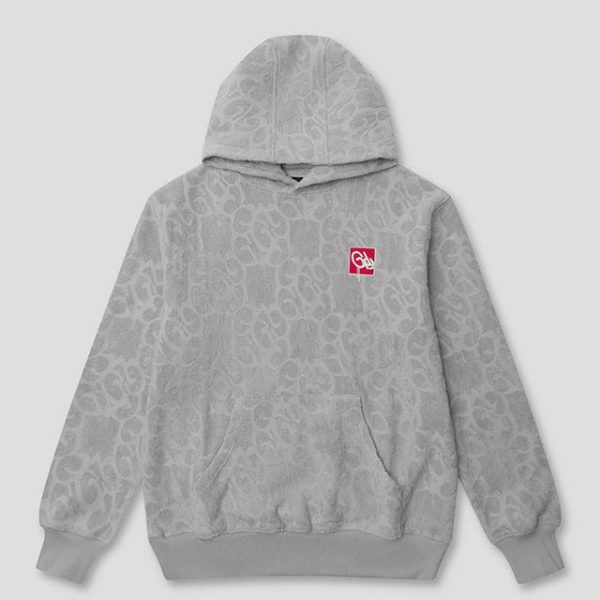 Geedup Mono Logo Jacquard Monogram Hoodie Grey