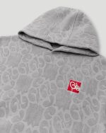 Geedup Mono Logo Jacquard Monogram Hoodie Grey