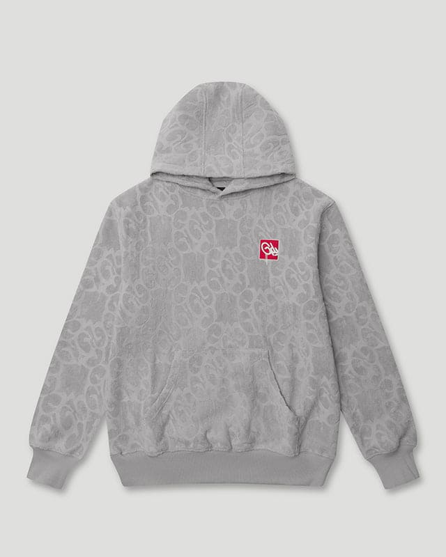 Geedup Mono Logo Jacquard Monogram Hoodie Grey Geedup Mono Logo Jacquard Monogram Hoodie Grey