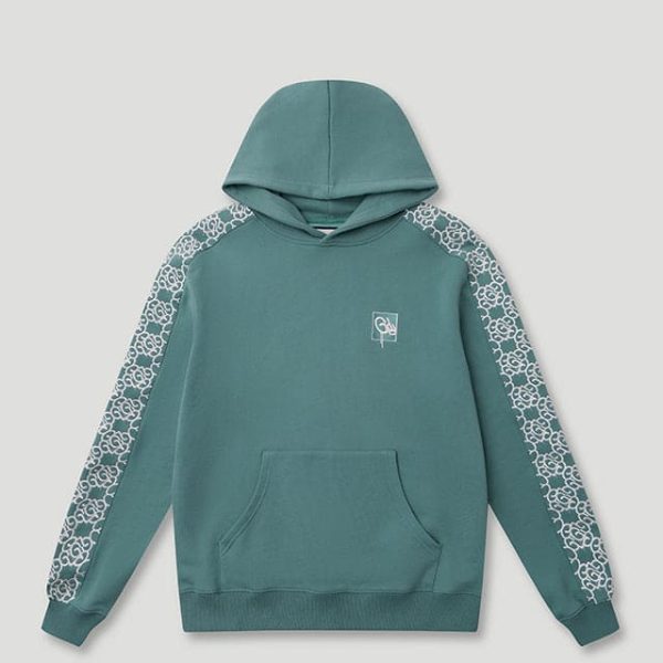 Geedup Mono Logo Tape Hoodie Matcha