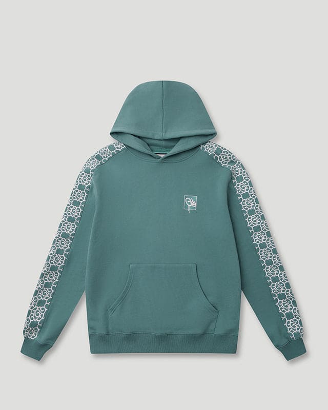 Geedup Mono Logo Tape Hoodie Matcha Geedup Mono Logo Tape Hoodie Matcha