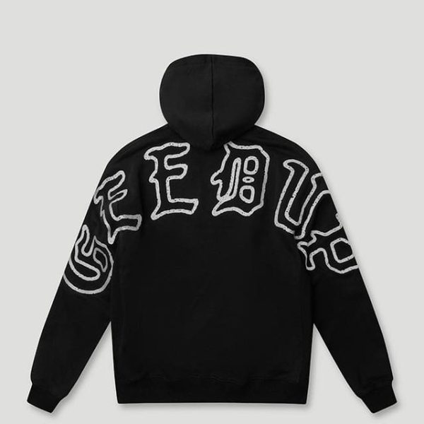 Geedup Ol' English Oversized Hoodie Black