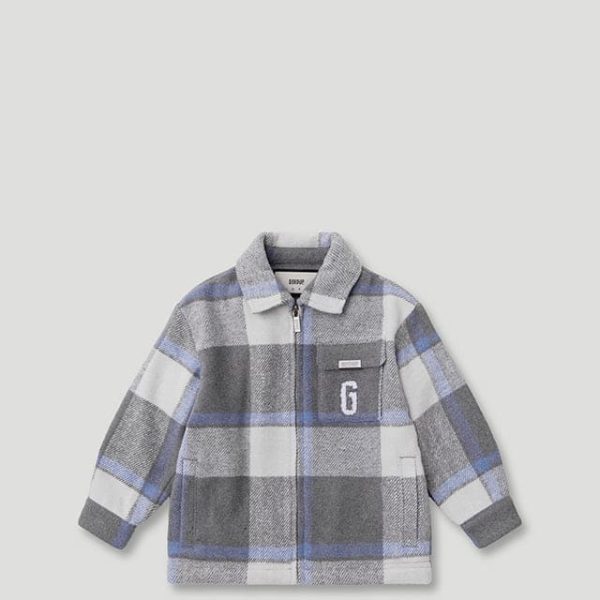 Geedup PFK Flannel Jacket Lil Don Grey Blue/Cream
