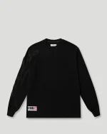 Geedup Waffle Signature Long Sleeve Tee – Black