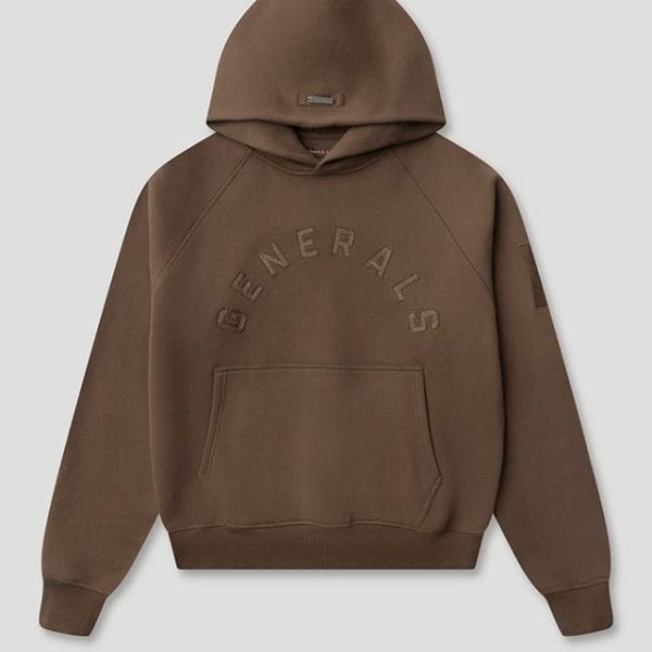 Generals Classic Fit Raglan Hoodie Chestnut