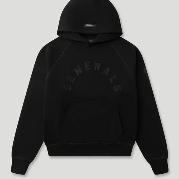 Generals Classic Fit Raglan Hoodie Jet Black