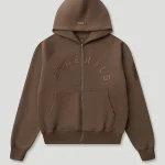 Generals Classic Fit Raglan Zip Hoodie Chestnut