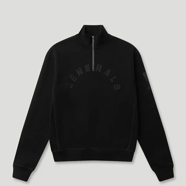 Generals Classic Qtr Zip Jet Black