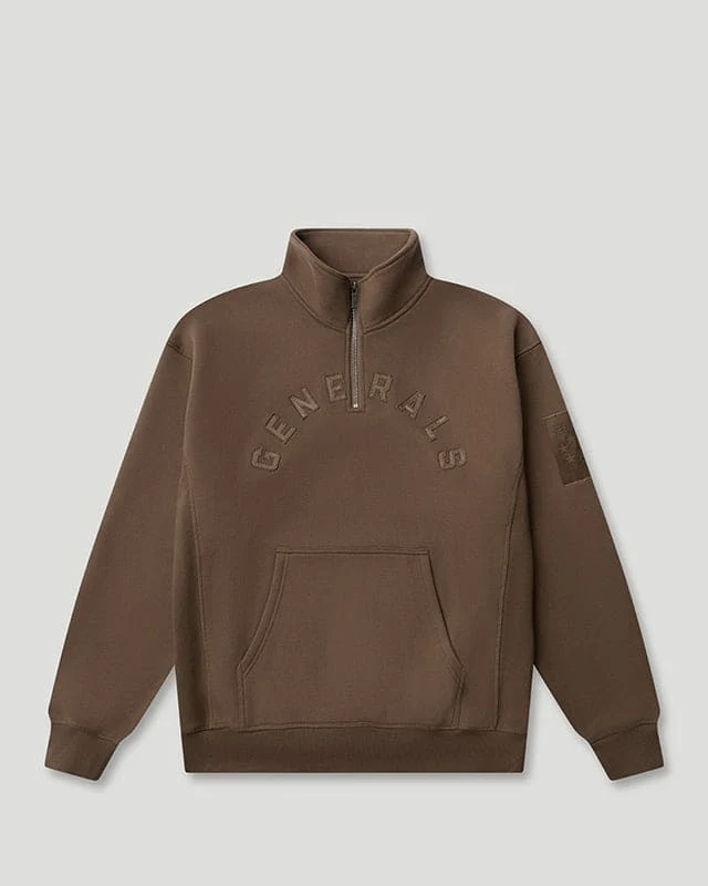 Generals Oversized Qtr Zip Chestnut Generals Oversized Qtr Zip Chestnut