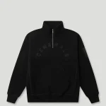 Generals Oversized Qtr Zip Jet Black