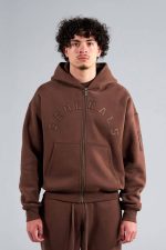 Generals Oversized Zip Hoodie Chestnut
