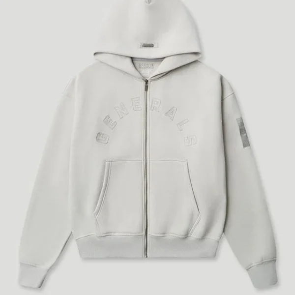 Generals Oversized Zip Hoodie Nimbus Cloud