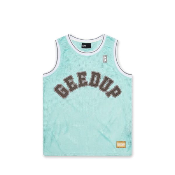 Geedup College Logo B-Ball Jersey Aqua