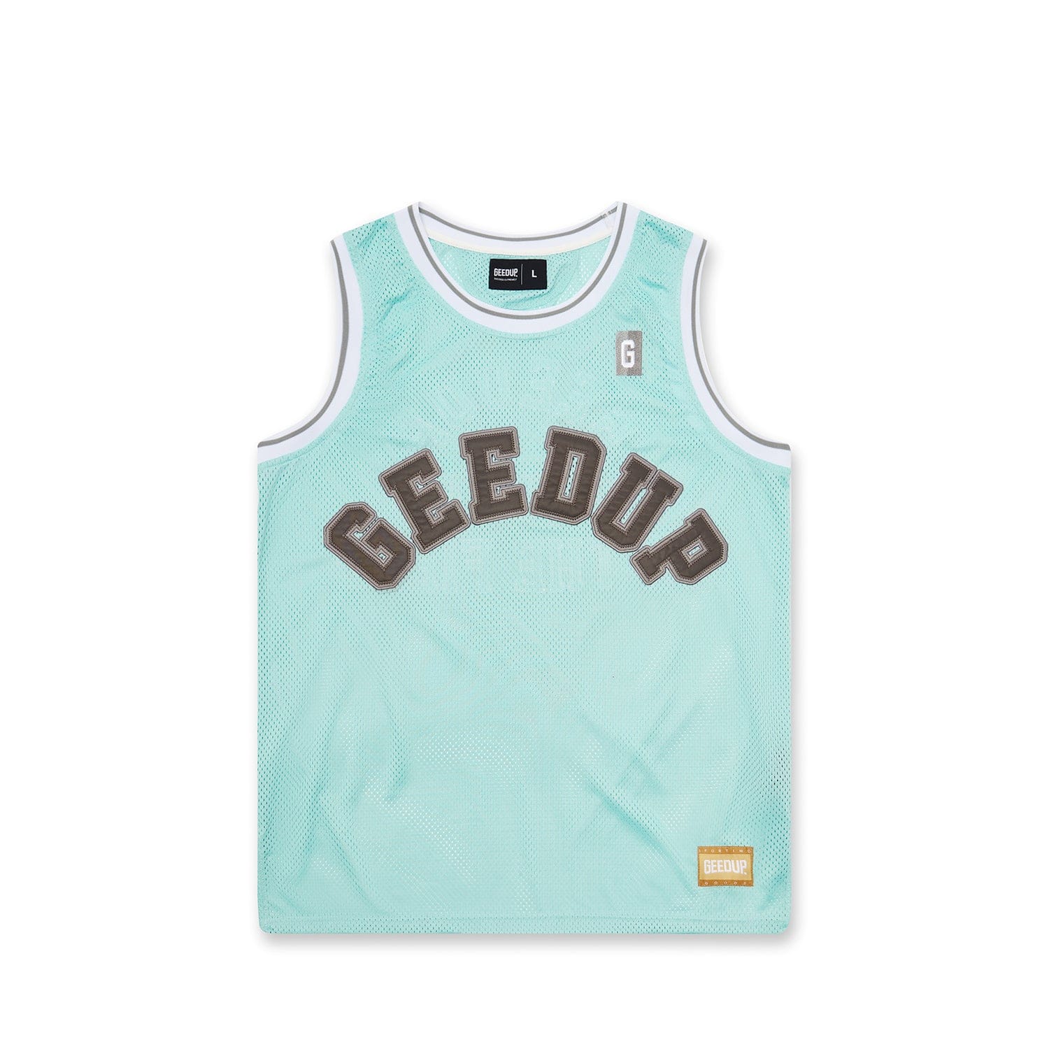 Geedup College Logo B-Ball Jersey Aqua Geedup College Logo B-Ball Jersey Aqua