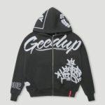 Geedup Multi-Logo Zip Jacket Charcoal/White
