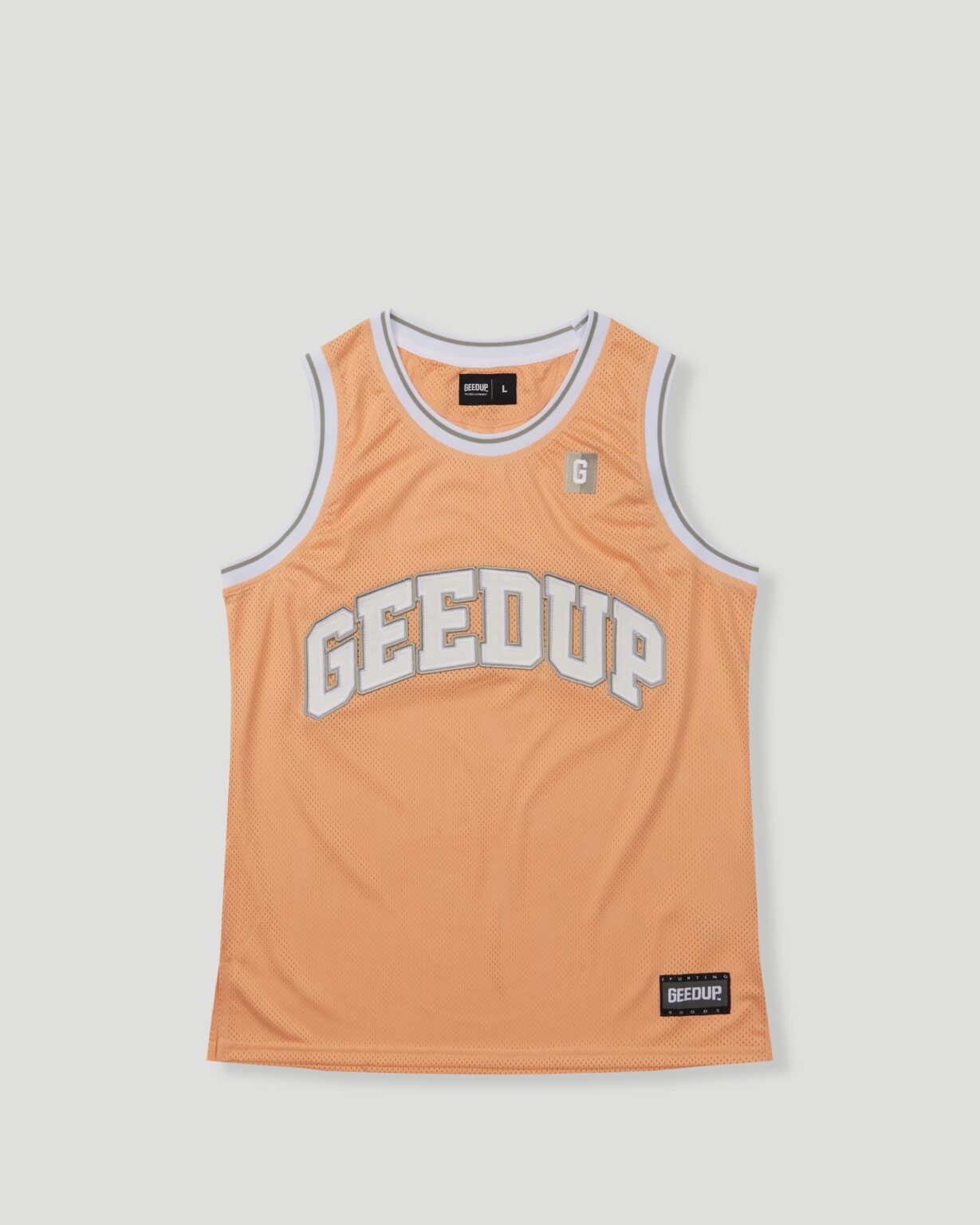 Geedup Team Logo B-Ball Jersey Peach - Copy Geedup Team Logo B-Ball Jersey Peach - Image 1