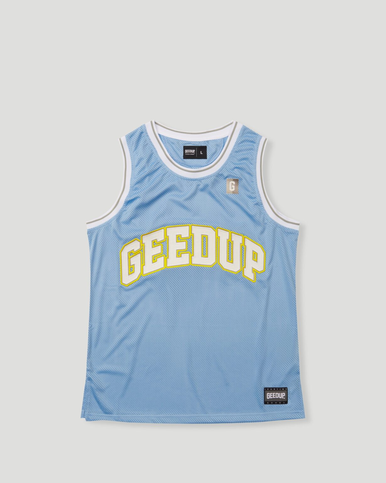 Geedup Team Logo B-Ball Jersey Sky Blue Geedup Team Logo B-Ball Jersey Sky Blue